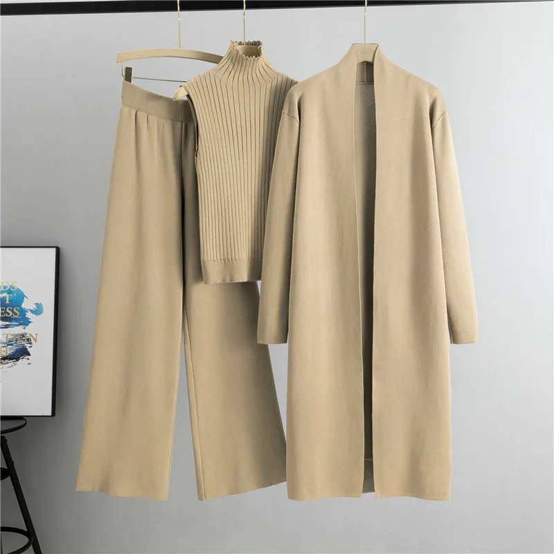Winter Clothing For Women - Herbst-Winter 3-teiliges Set Damen-Cardigan-Trainingsanzug Modisches Elegantes