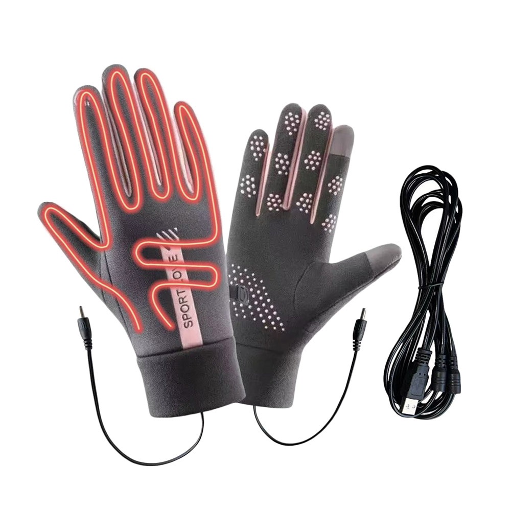 Heated Gloves Electric - Kreative Winter-USB-Heizhandschuhe, Einstellbare Wasserdichte Wiederaufladbare Handschuhe,
