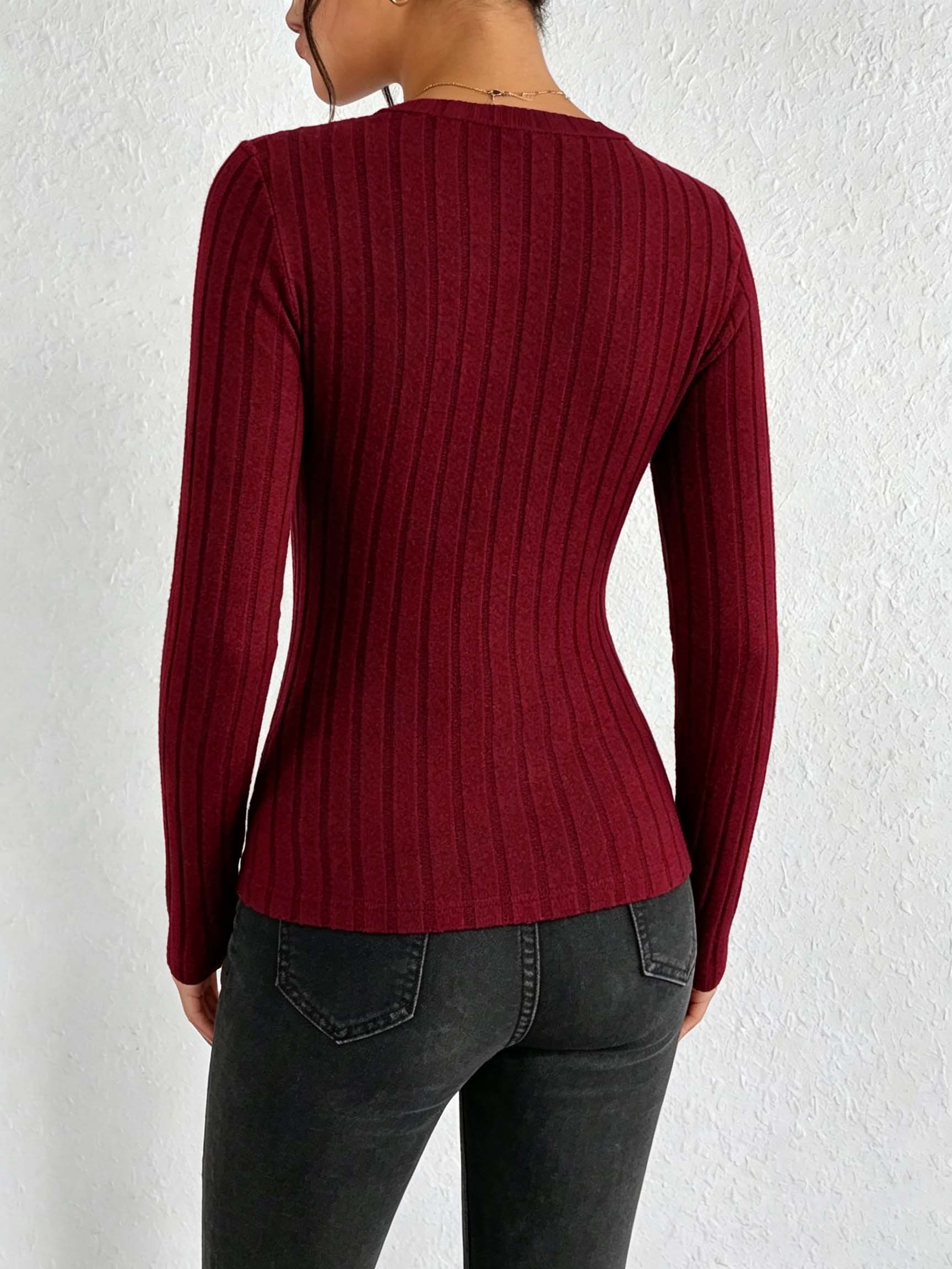 Damen-T-Shirt mit V-Ausschnitt – Winter Clothing For Women Bewertung und Preis